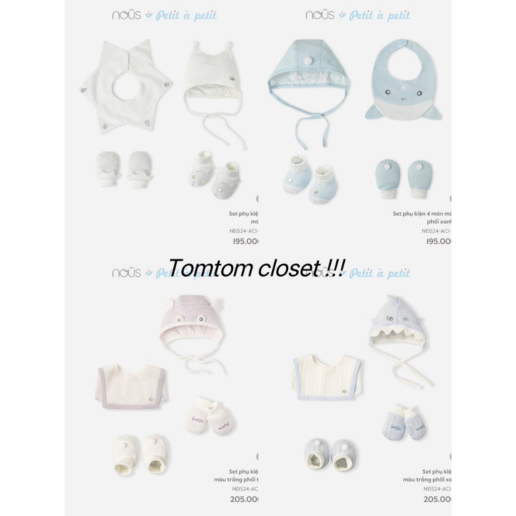 Nous Set phụ kiện 4 món cho bé