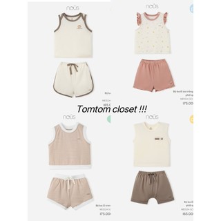 Nous bộ ba lỗ cho bé 6m, 8m, 12m, 18m, 2y