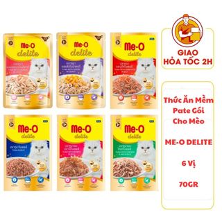 (CÓ QUÀ TẶNG) Thức Ăn Mềm Pate Gói Cho Mèo ME-O DELITE - 6 Vị - 70GR