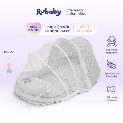 Phụ Kiện Nôi Di Động Cho Bé Rubaby | Xinh Xắn Dễ Thương | Dễ Dàng Tháo Lắp | Giúp Bé Trải Nghiệm Thoải Mái | Nhiều Màu