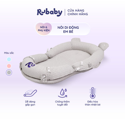Nôi Di Động Rubaby | Dễ Dàng Gấp Gọn | Êm Ái Tốt Cho Khung Xương Bé