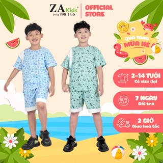 Bộ Quần Áo Thun Tay Ngắn Bé Trai (2-10 Tuổi) ZAKids ZA22055TN