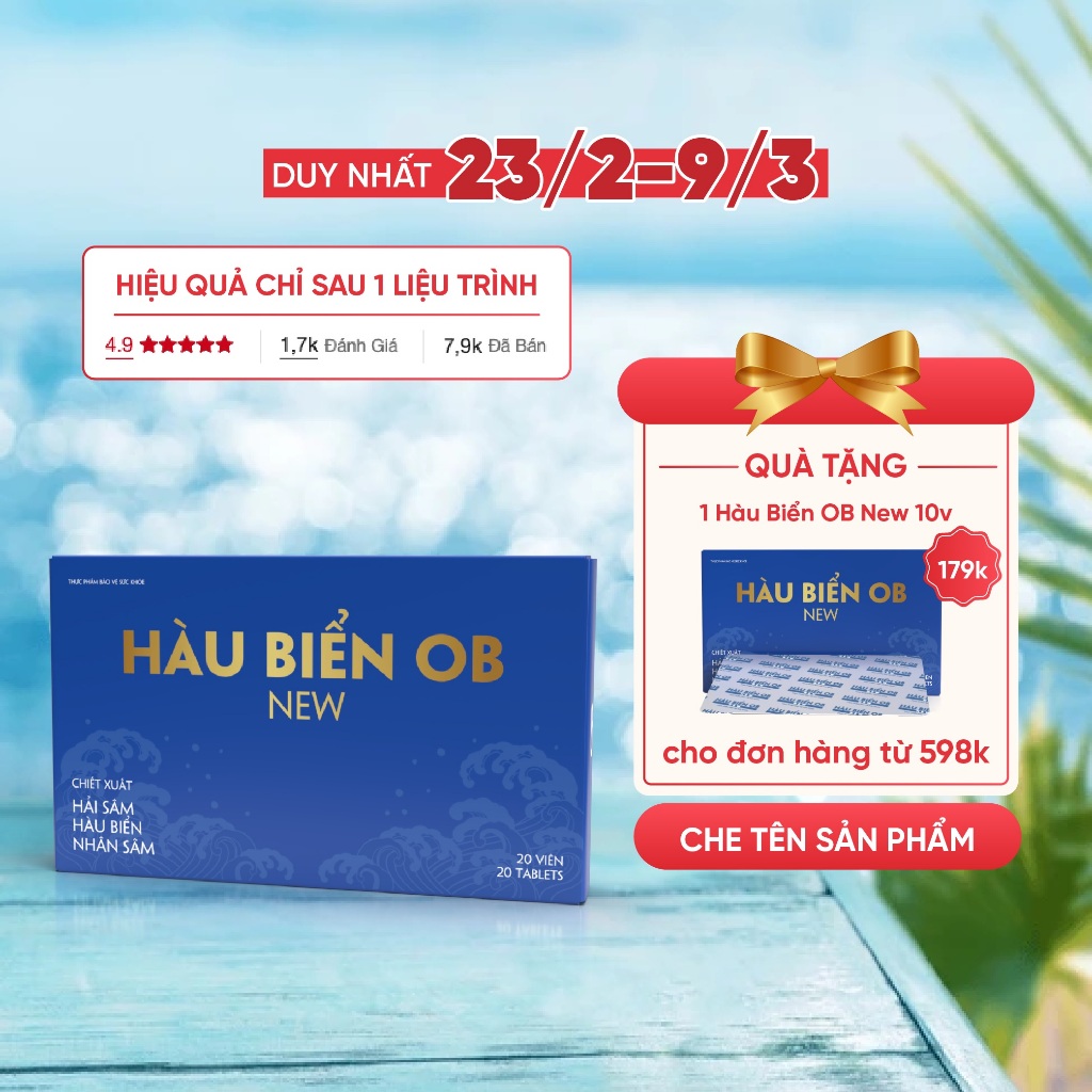 2HOBN -Bộ 2 Hộp Tinh Chất Hàu OB New Tăng Cường Sinh Lý Nam Giới - Grow Green AZ, Chiết Xuất Oyster, Hộp 20v