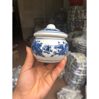 Hũ đựng nước,muối ,gạo dáng tròn sứ bát tràng