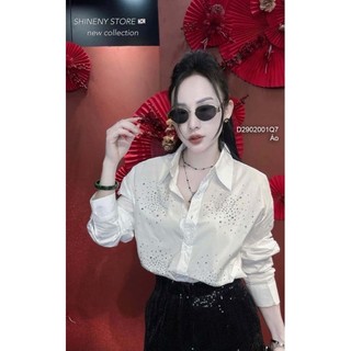[Maysstore2020] Áo sơ mi tay dài đính đá sang chảnh 1902