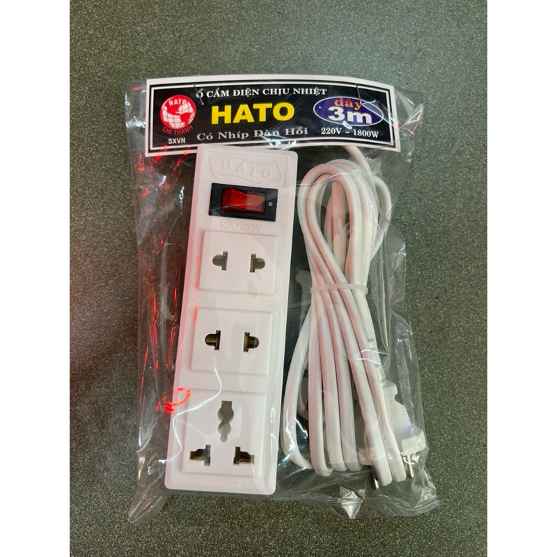 Ổ cắm điện HATO có dây 3M , 5M