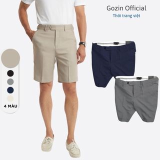 Quần short Tây Âu nam Gozin Official, quần short nam vải tuyết mưa không nhăn không xù dáng ôm phong cách Hàn Quốc