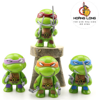 Mô hình Ninja Rùa TMNT siêu nét, cao 7cm, figure Teenage Mutant Ninja , không kèm hộp, trang trí PC, bàn làm việc