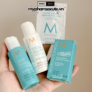 [BILL US] Set 4 Món Dưỡng Tóc Moroccanoil Treatment 15ml - Dầu Gội & Xả 40ml - Kem Tay 3ml (Set dưỡng tóc Moroccanoil)