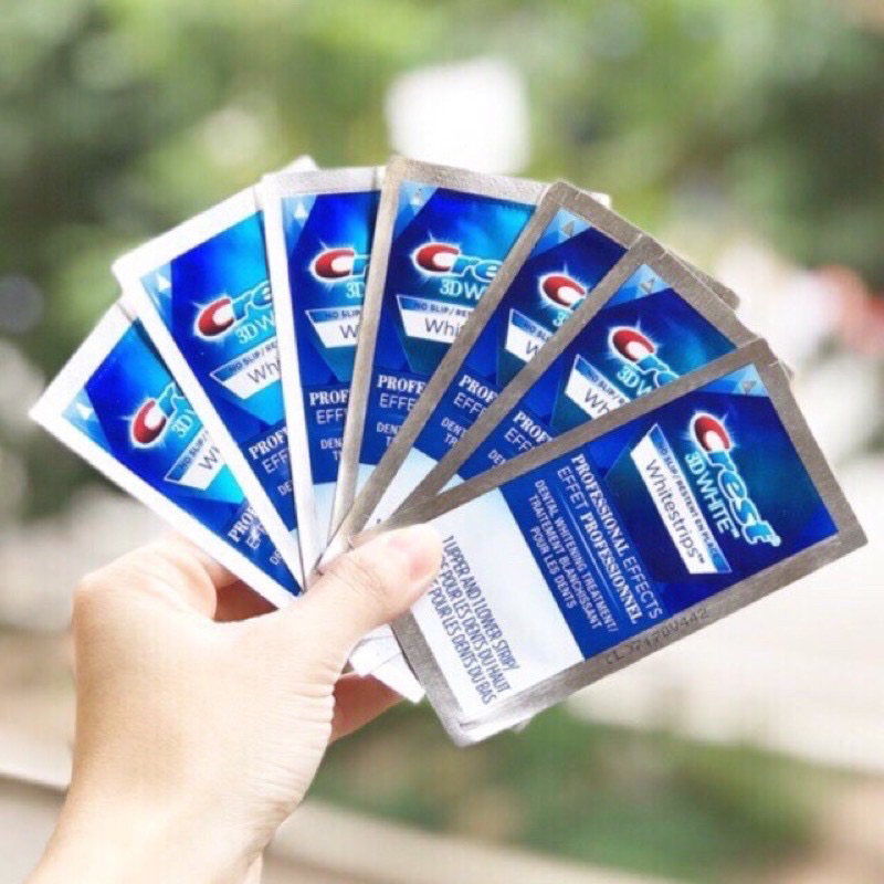 Miếng dán trắng răng Crest White chính hãng