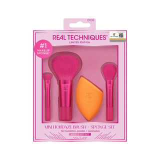Bộ 3 cọ kèm 1 mút RT Real Techniques Limited Edition Mini Holidaze Brush + Sponge Kit