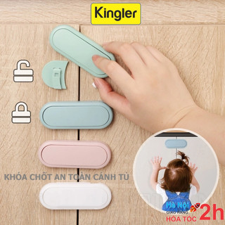 Chốt Tủ - Kingler, Khóa Nhựa Chốt Cánh Cửa Tủ, Khóa Chốt Chất Lượng, Chống Kẹp Tay, An Toàn Cho Bé, An Tâm Cho Mẹ. 3103