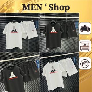 Bộ Cộc Nam Balenciaga Thể Thao Đơn giản Siêu Đẹp - Bộ Hè Nam Balenciaga Chất Cotton Siêu Mát