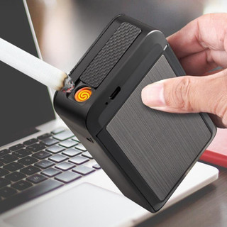Hộp đựng thuốc 20 điếu đa năng, chống thắm nước kèm đầu đốt sạc usb