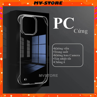 Ốp lưng PC cứng không viền trong suốt cho 15 14 13 Pro MAX 14 Plus 12 Pro MVStore