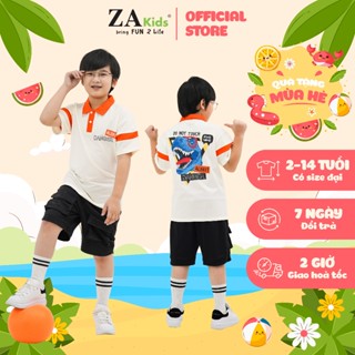 Bộ Quần Áo Thun Cotton Quần Da Cá Bé Trai (2-10 Tuổi) ZAKids ZA22042TN