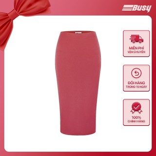Chân Váy Midi Xẻ Sau Nữ BUSY Thun Co Giãn Dáng Dài CVMD2