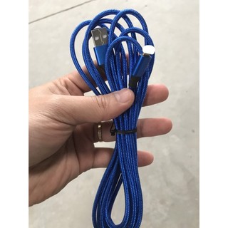 Dây sạc bọc dù 3M, chân sạc Ip, Micro,Type (hàng chuẩn loại 1)