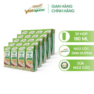  Combo 5 Lốc Sữa Ngũ Cốc Dinh Dưỡng VIỆT NGŨ CỐC Bổ Sung Chất Dinh Dưỡng Cho Cơ Thể 180ml  Hộp 