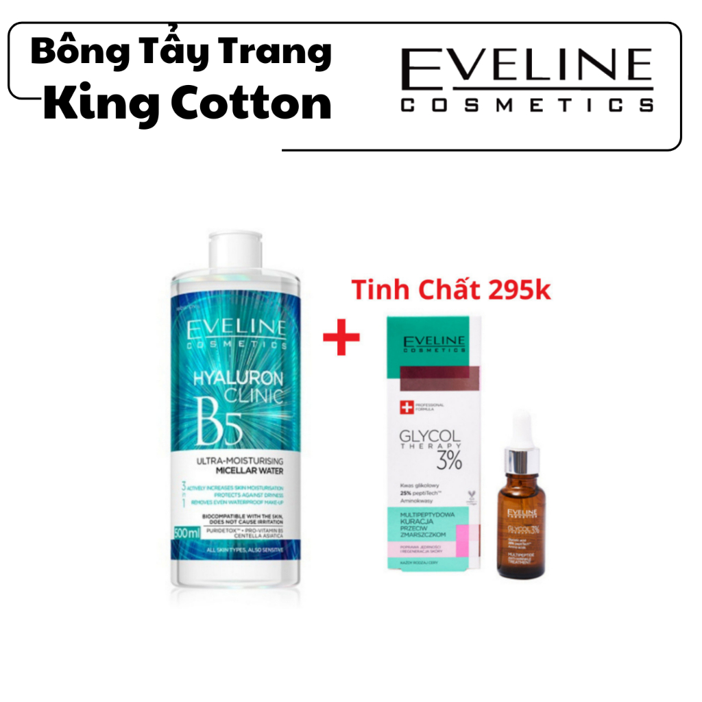 Nước Tẩy Trang Eveline Hyaluron Clinic B5 - 500ML