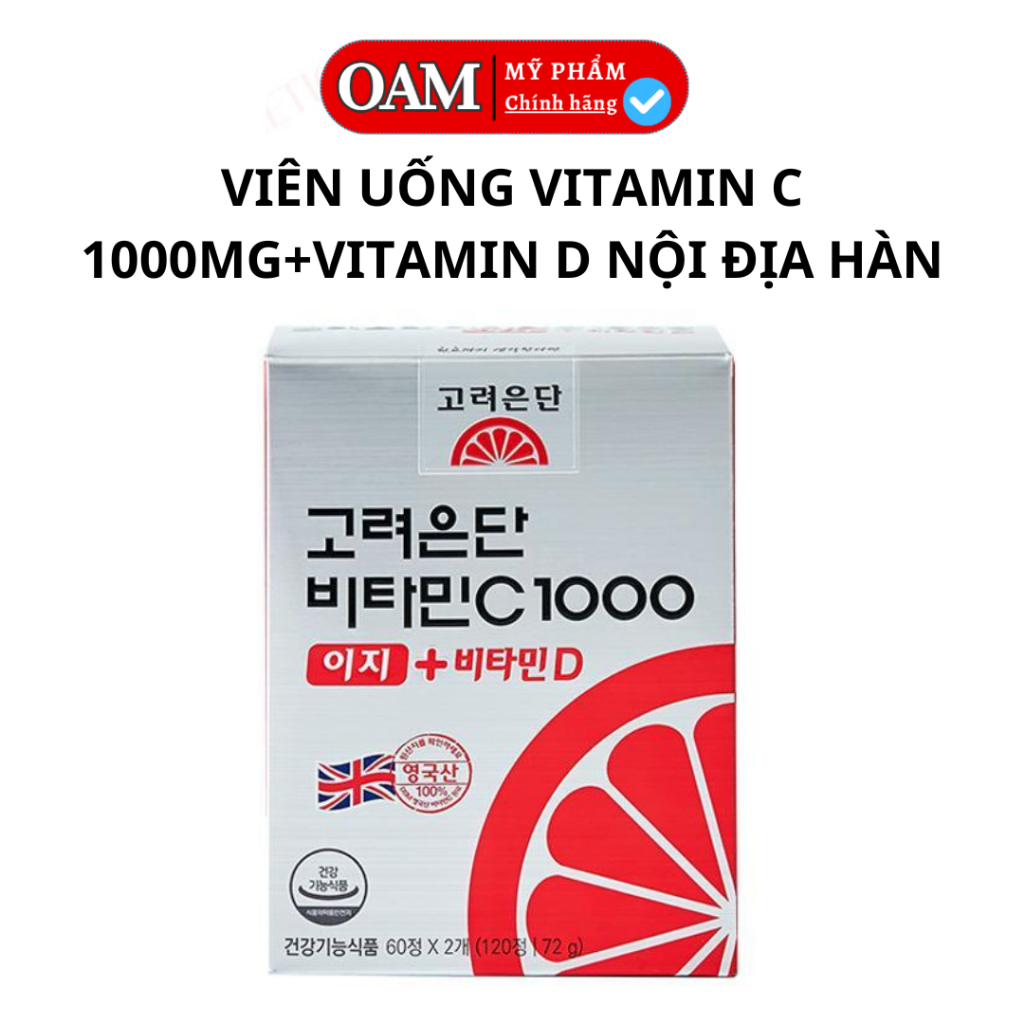 Viên Uống Trắng Da Vitamin C 1000mg Korea Eundan 120 VIÊN- OAM