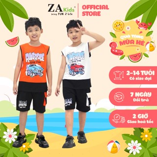 Bộ Quần Áo Thun Sát Nách Quần Đùi Thời Trang RIVE Bé Trai (2-10) ZAkids ZA02328BT