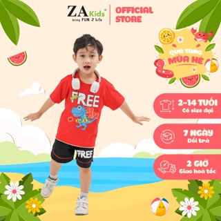 Bộ Quần Áo Thun Tay Ngắn Bé Trai (2-10 Tuổi) ZAKids ZA22052TN