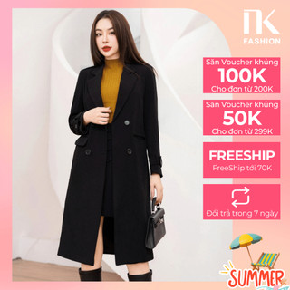 Áo mangto UK Túi Ngang 4 Cúc UKAK2309008 NK Fashion Thời Trang Công Sở Nữ Basic, Tôn Dáng, Giữ ấm Cơ Thể Cực Tốt