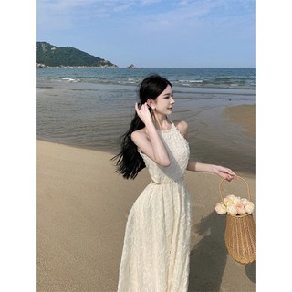 [HÀNG QC] Đầm maxi cổ yếm tiểu thử khí chất