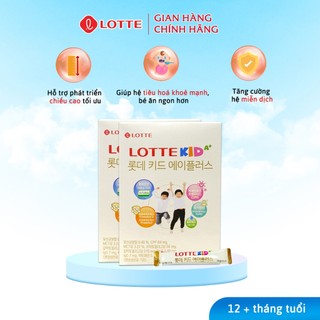 Sữa Bò Giúp Bé Phát Triển Chiều Cao Lotte Kid A+ - Sữa Bột Bổ Sung Canxi Cho Bé Hộp 10 Gói Tiện Lợi