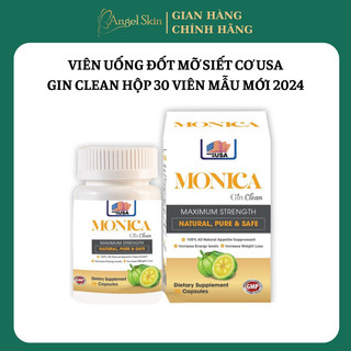 Viên uống hỗ trợ đốt mỡ, siết cơ gin clean mỹ monica - hộp 30 viên