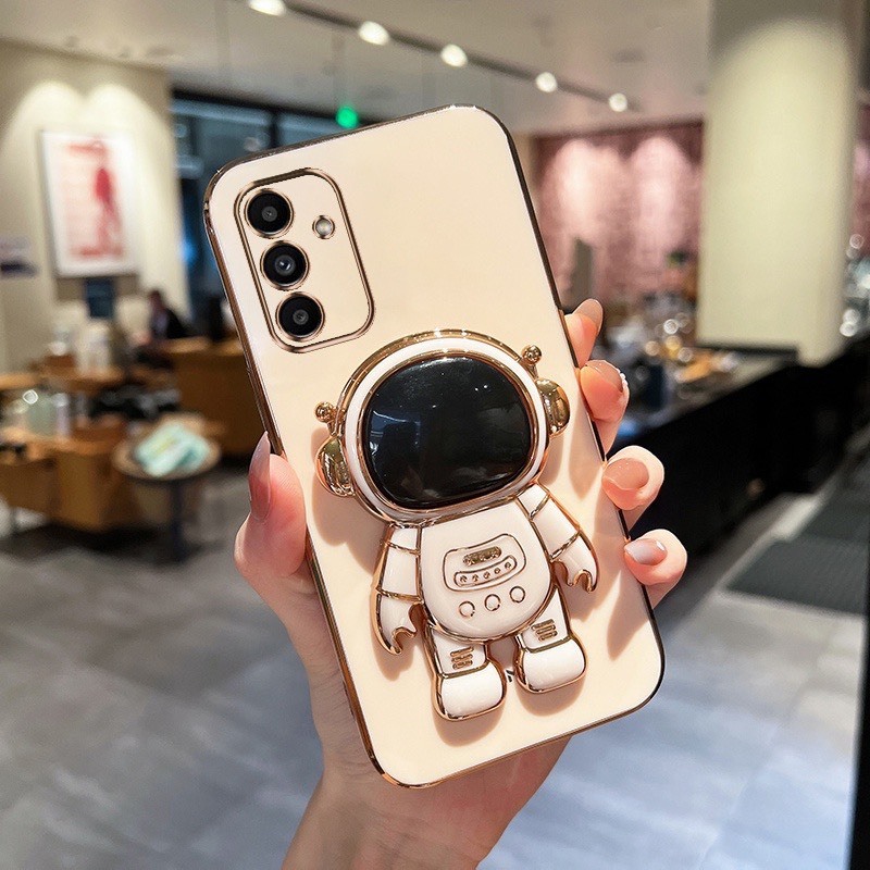 Ốp Lưng  Cho SamSung M34 , M54 , M55 Silicon Mềm Chống Rơi   hình Phi hành gia có giá đỡ  Cho SamSun