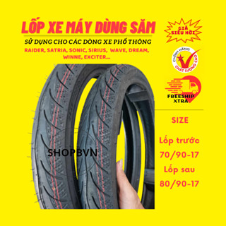 Lốp xe máy dùng  ruột GAI KIM CƯƠNG cho xe số sirius, wave, Future, Dream, Jupiter...