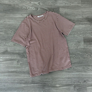 AnDi.vnxk Áo thun sọc unisex tay ngắn