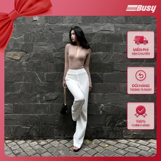 Quần Nỉ Ống Đứng Nữ BUSY Nỉ Chân Cua QOD