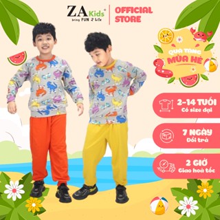 Bộ Quần Áo Thun Tay Dài Da Cá Bé Trai (2-9 Tuổi) ZAKids ZA22059TD/ ZA22061TD