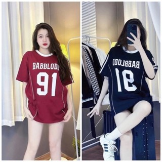 Áo thun nữ tay lỡ chất cotton su in chữ BALOD phong cách Hàn Quốc SANI M1598