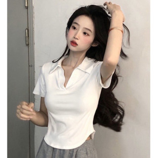 Áo polo trơn cổ bẻ chất bo tay ngắn phong cách hàn quốc vinia m1365