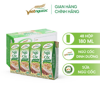   CC  Thùng 48 Hộp Sữa Ngũ Cốc Dinh Dưỡng VIỆT NGŨ CỐC 180ml  Hộp 