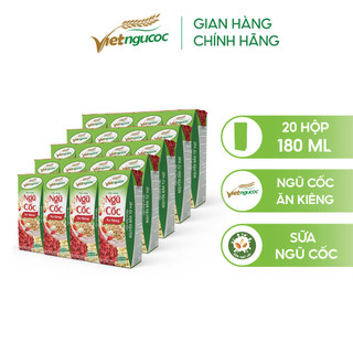  Combo 5 Lốc Sữa Ngũ Cốc Ăn Kiêng VIỆT NGŨ CỐC Uống Liền Thích Hợp Cho Người Ăn Kiêng Giảm Cân 180ml Hộp 