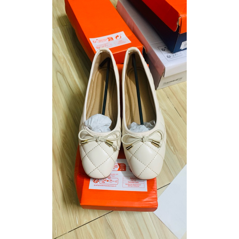 Giày bệt nữ trám đính nơ