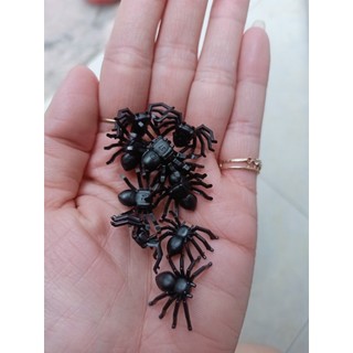 Sét 50 con nhện mini giả trang trí hallowen