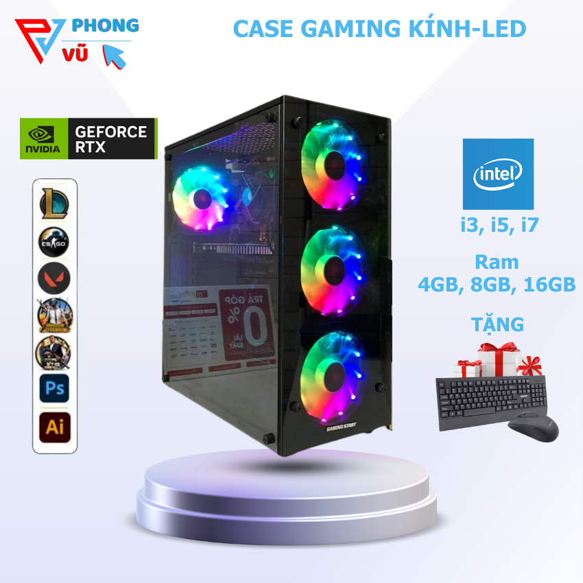 Bộ Máy Tính Case PC Chơi Game (H81,i34160, i5 4570, i7 4770 Ram 8G, SSD 128G, VGA GTX 7xx) BẢO HÀNH 12 THÁNG | BigBuy360 - bigbuy360.vn