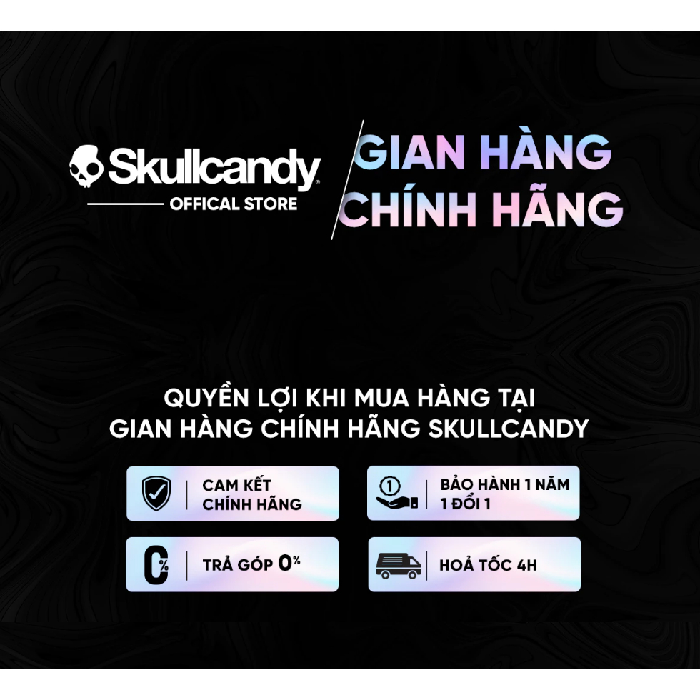 [THƯƠNG HIỆU MỸ] Tai nghe chụp tai bluetooth, kết nối đa thiết bị, gaming mode SKULLCANDY RIFF WIRELESS 2-BẢO HÀNH 1 NĂM