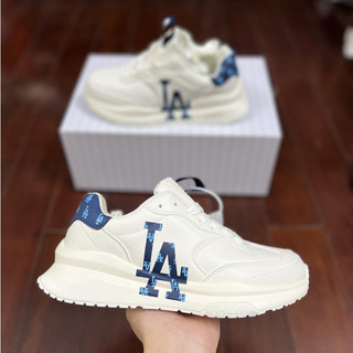 Giày mlb korea chunky runner classic monogram la dodgers ivory - giày mlb runner monogram la màu trắng xanh