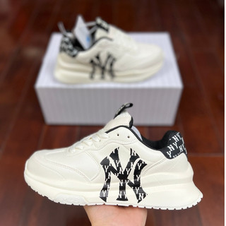 Giày MLB Korea Chunky Runner Classic Monogram New York Yankees Black - Giày MLB Chunky Ny Đen Trắng Monogram Cực Hot
