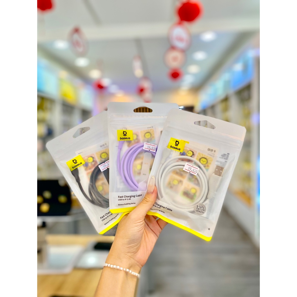 Dây Cáp Sạc Nhanh, dây cáp sạc Baseus Pudding Series 2.4A Cho iP 14 / 13/12/11/X/XMax