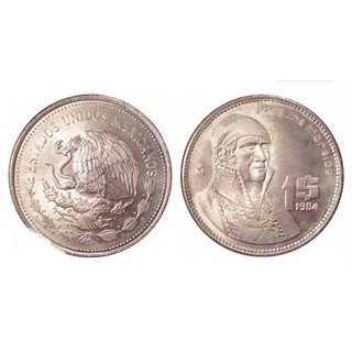 Đồng xu 1 peso của mexico 1983-1987