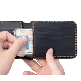 Ví Sen classic chính hãng Khắc Tên , chất liệu da bò