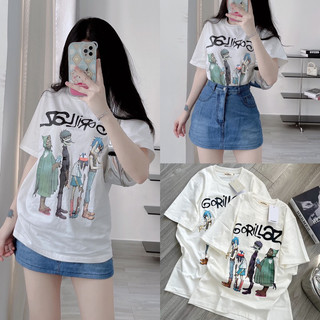 Áo Thun Tay Ngắn Cổ Tròn In Hình Dễ Thương Chuẩn Xịn